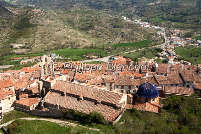 espagne valence 26.JPG - Église de Santa María depuis le château, Morella,  Castellón, Communauté de Valencia, Espagne